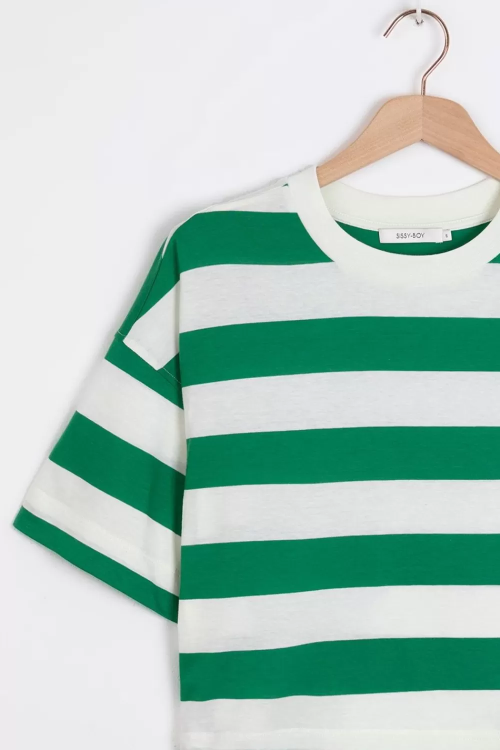 Dames Sissy-Boy T-Shirts En Tops>Gestreept Cropped T-Shirt