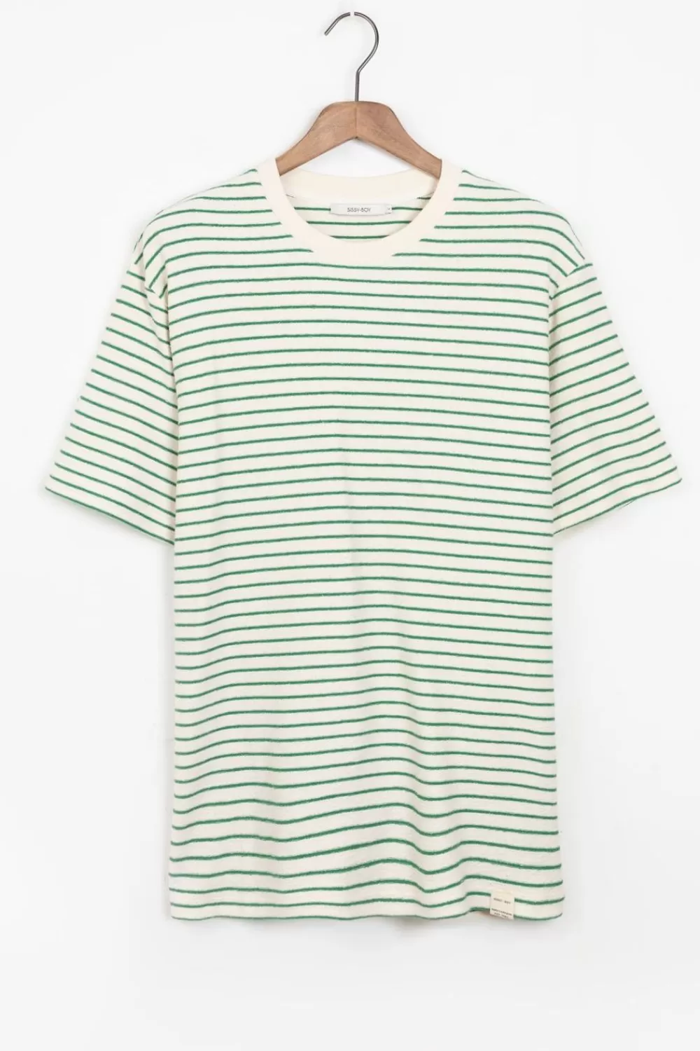 Heren Sissy-Boy T-Shirts>Gestreept Slub Jersey T-Shirt