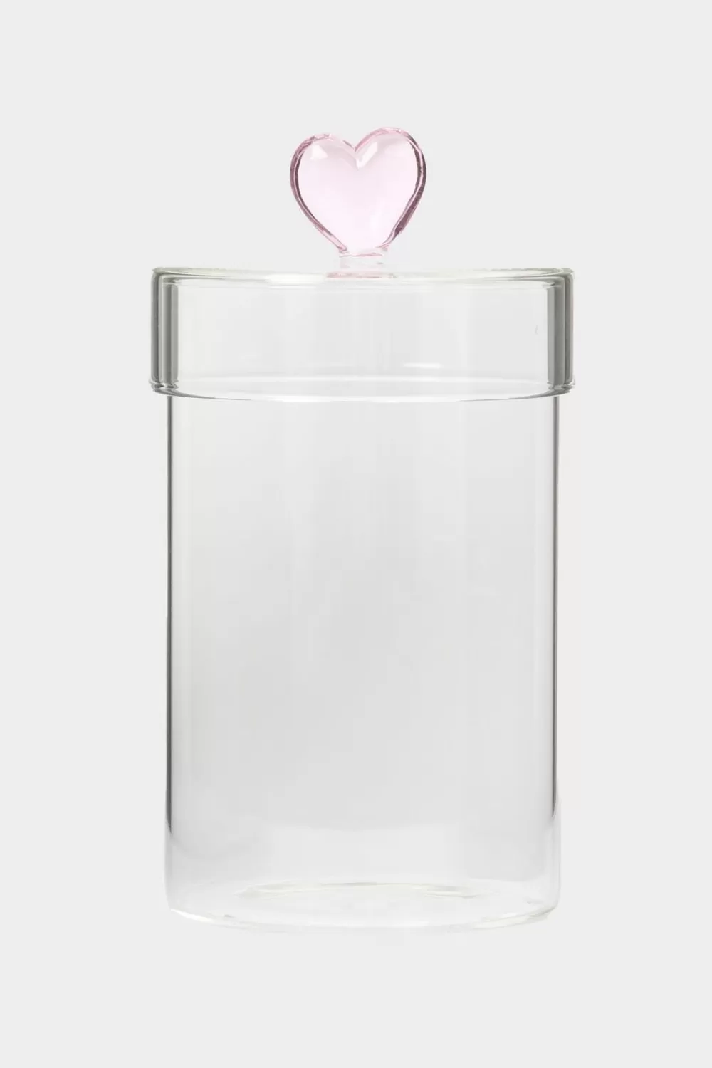 Sissy-Boy Woonaccessoires>Glazen Pot Met Roze Hartje