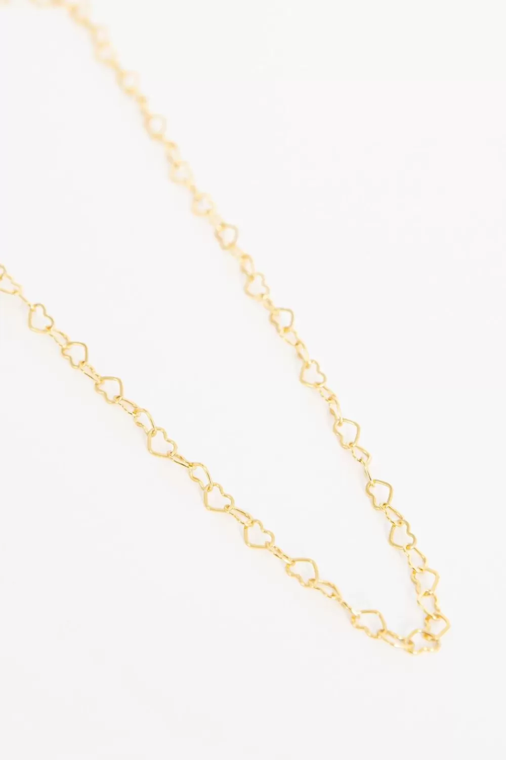 Dames Sissy-Boy Sieraden>Gold Plated Ketting Met Hartvormige Schakels