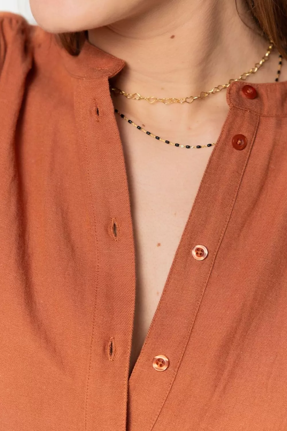 Dames Sissy-Boy Sieraden>Gold Plated Ketting Met Hartvormige Schakels