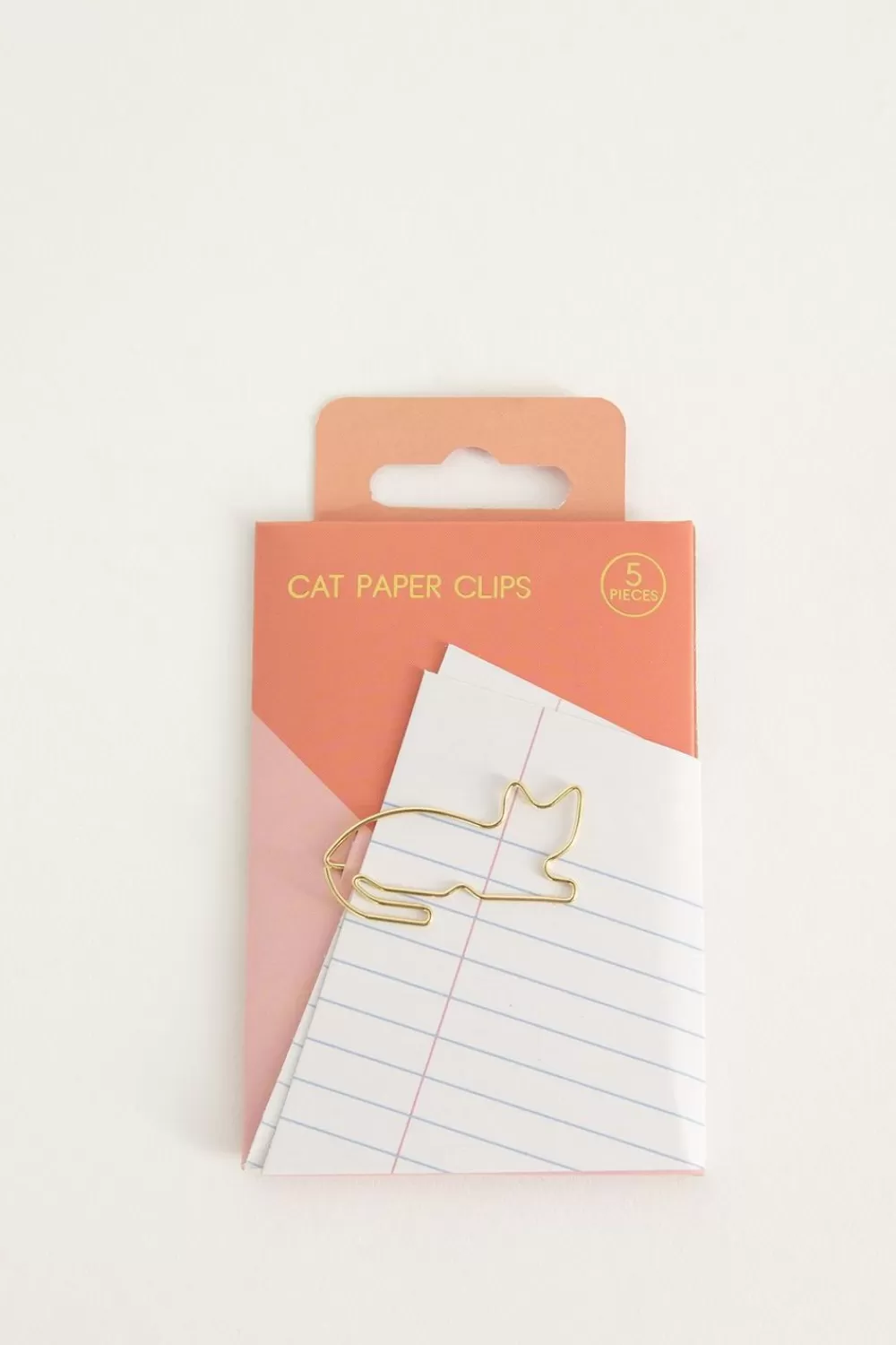 Sissy-Boy Stationery>Goudkleurige Cat Paperclips