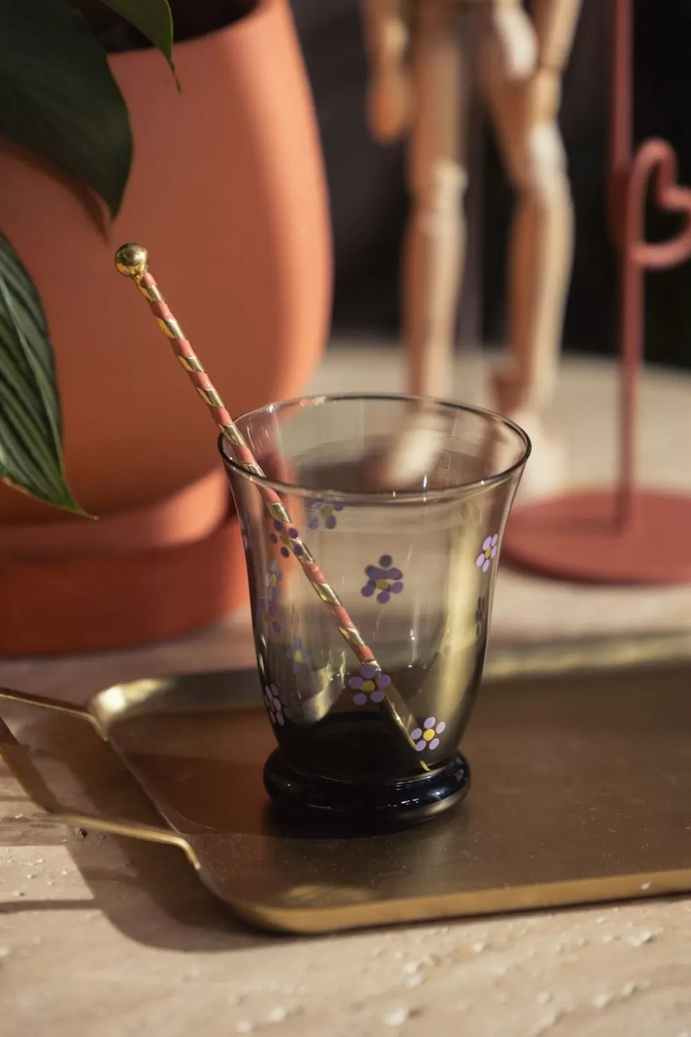Sissy-Boy Bestek>Goudkleurige Latte Lepel Circus Zalmroze