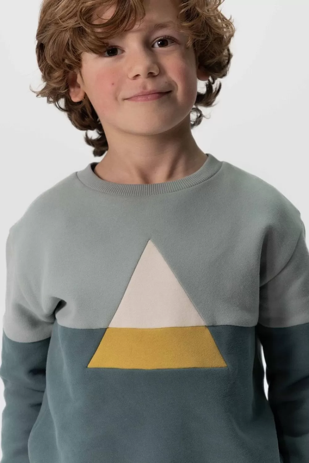Kids Sissy-Boy Truien En Vesten>Grijs E Colourblock Sweater Met Driehoek