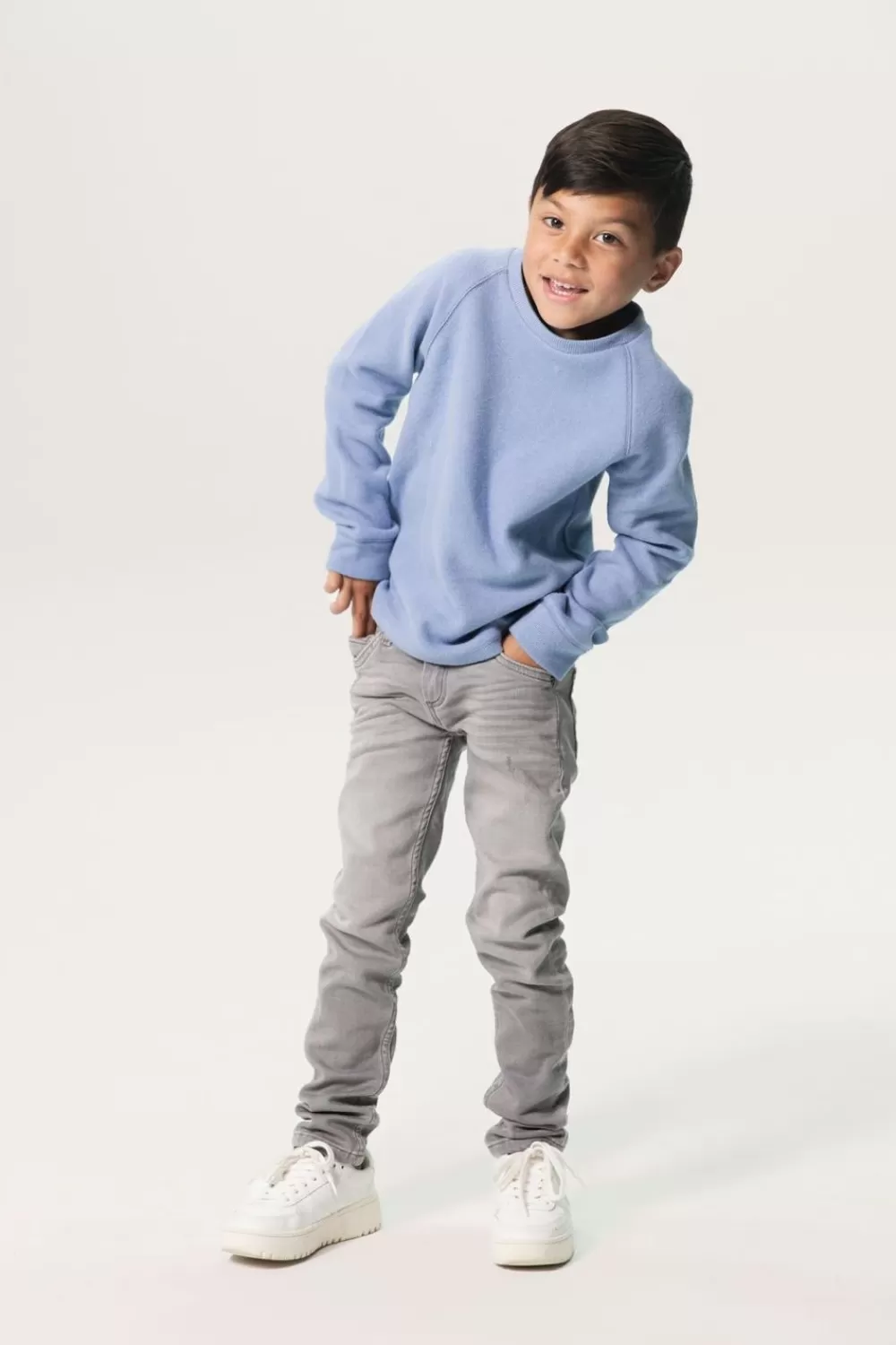 Kids Sissy-Boy T-Shirts En Polo'S>Grijs Longsleeve Raglan T-Shirt