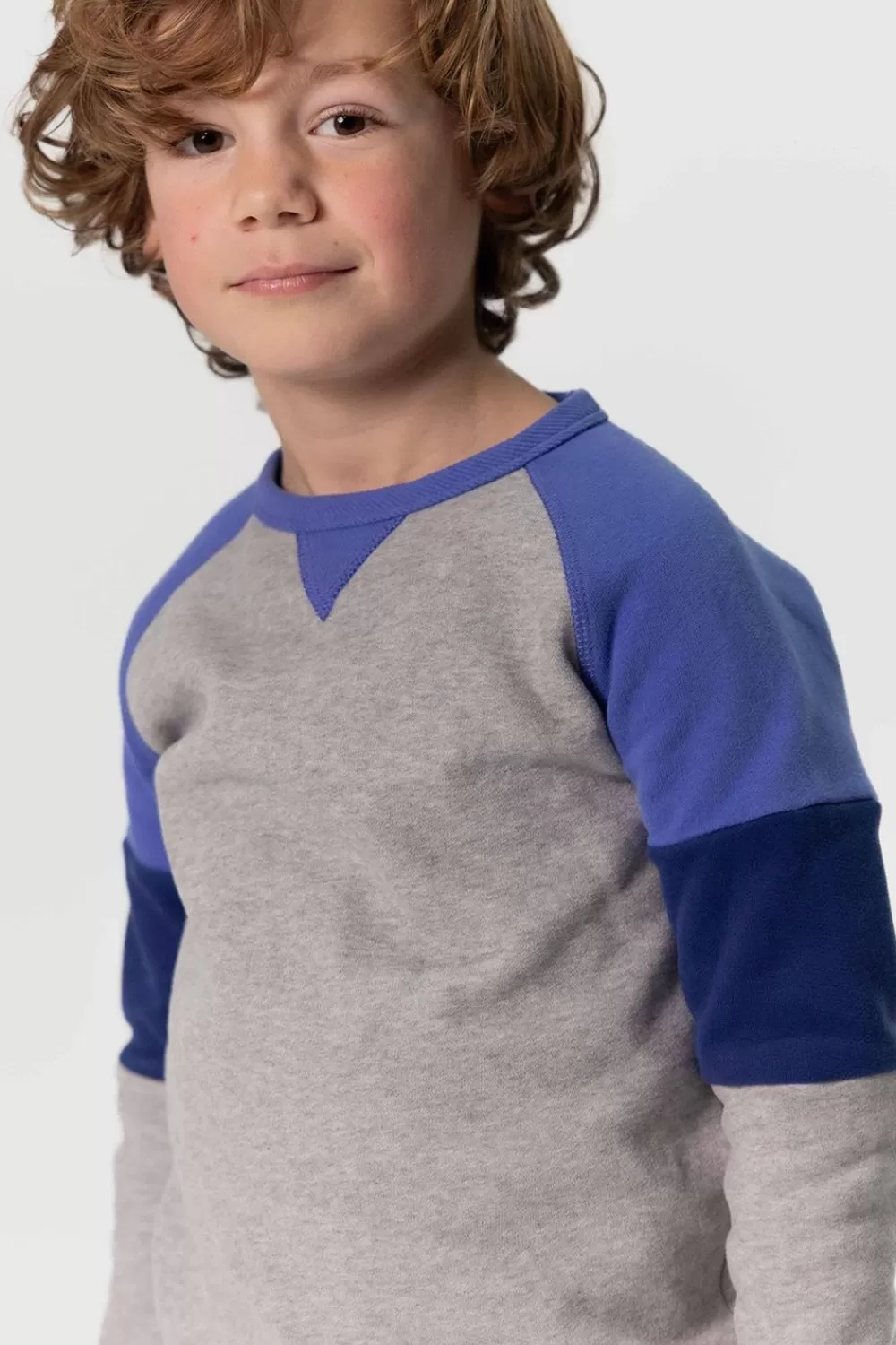 Kids Sissy-Boy Truien En Vesten>Grijze Colourblock Sweater