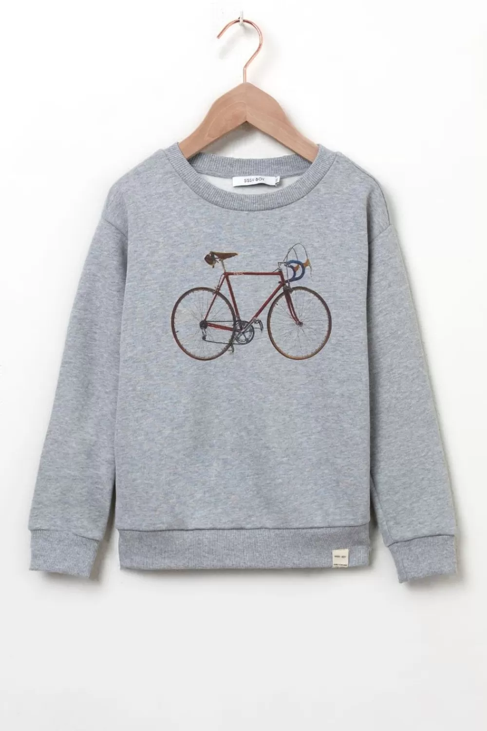 Kids Sissy-Boy Truien En Vesten>Grijze Sweater Met Fiets
