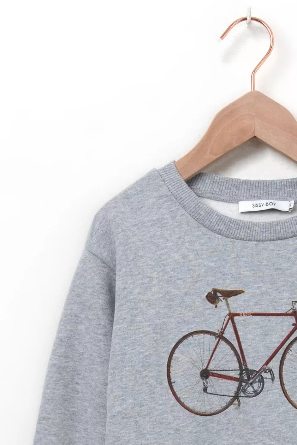 Kids Sissy-Boy Truien En Vesten>Grijze Sweater Met Fiets