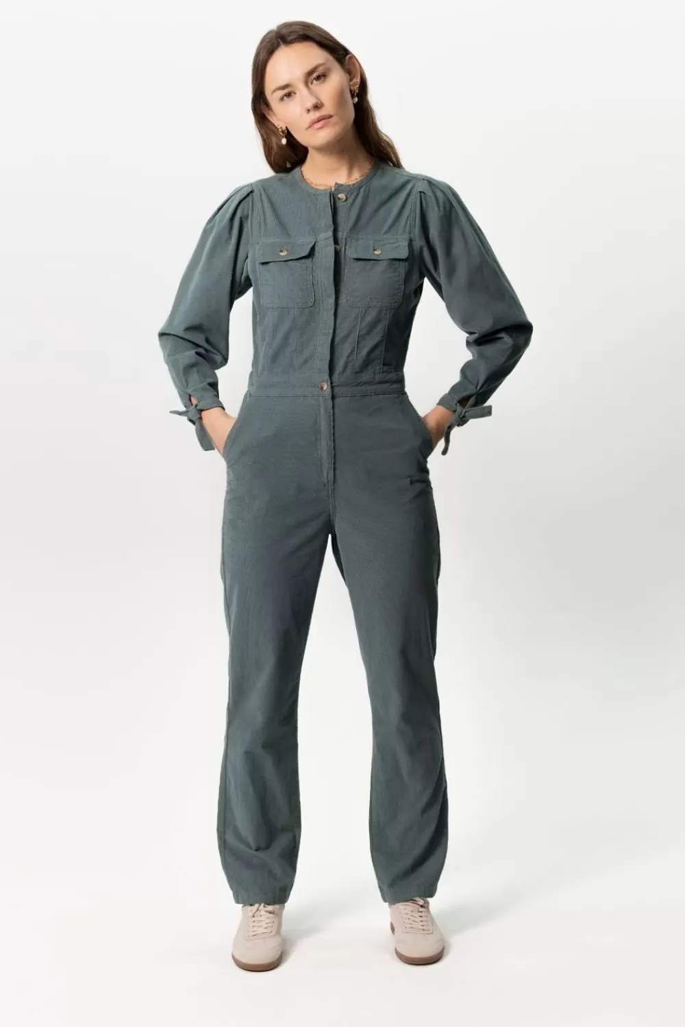 Dames Sissy-Boy Broeken>Groen E Corduroy Jumpsuit