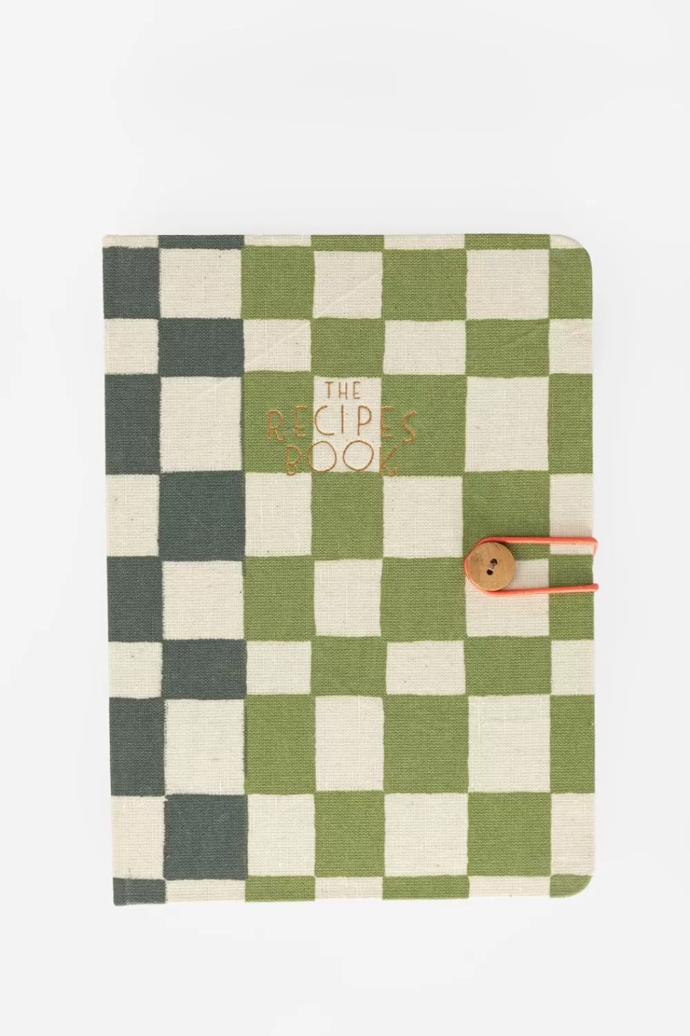 Sissy-Boy Stationery>Groen Geblokt Linnen Receptenboek