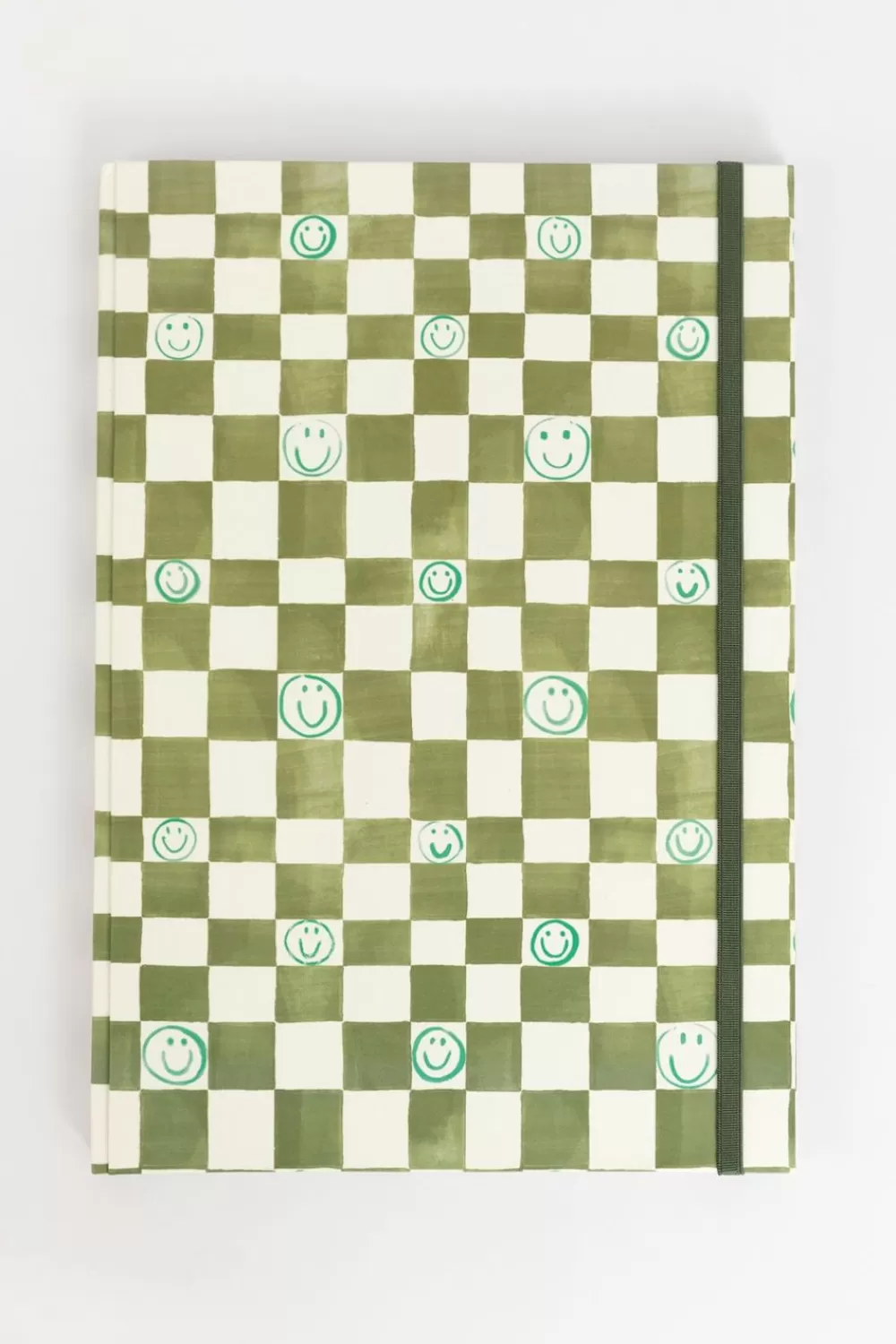 Sissy-Boy Stationery>Groen Geblokt Notitieboek Met Smileys