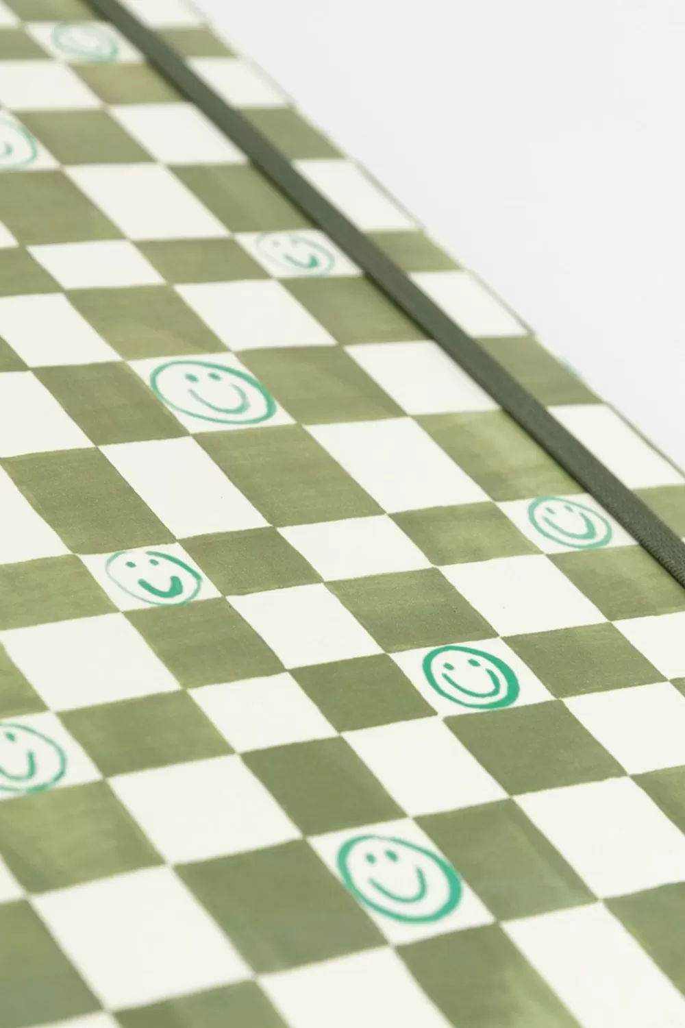 Sissy-Boy Stationery>Groen Geblokt Notitieboek Met Smileys
