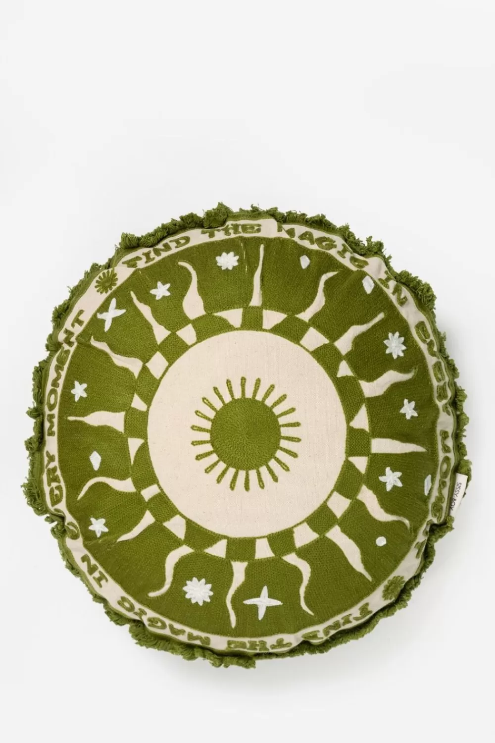 Sissy-Boy Kussens>Groen Rond Sierkussen Met Patroon