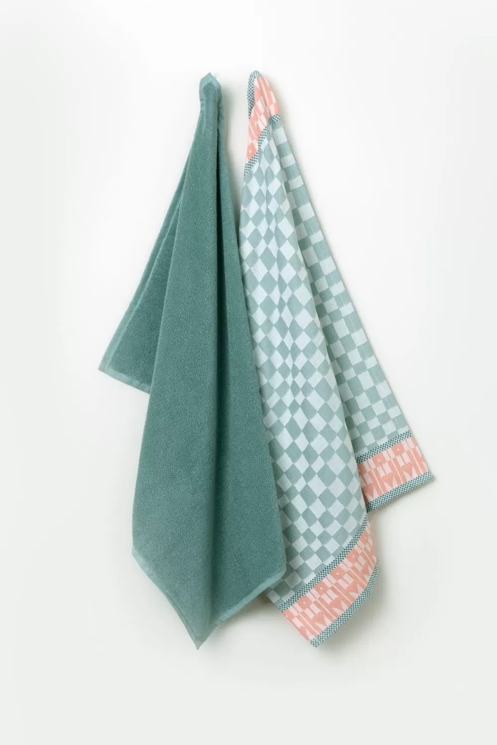 Sissy-Boy Keukentextiel>Groenblauwe Handdoek En Theedoek Terry