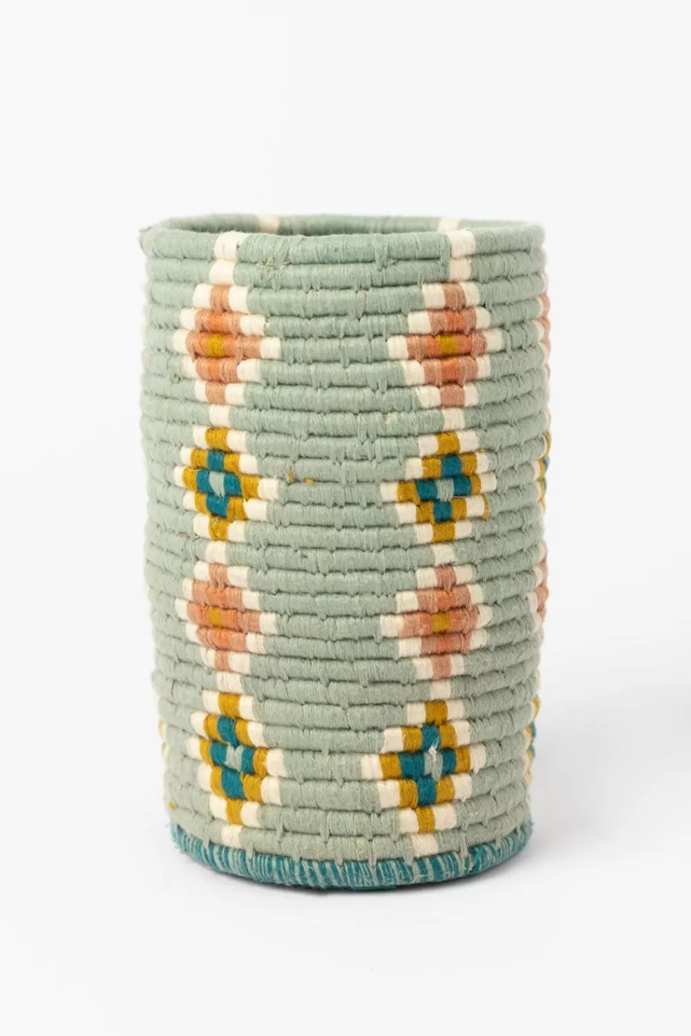 Sissy-Boy Woonaccessoires>Groenblauwe Mand Van Zeegras Met Patroon
