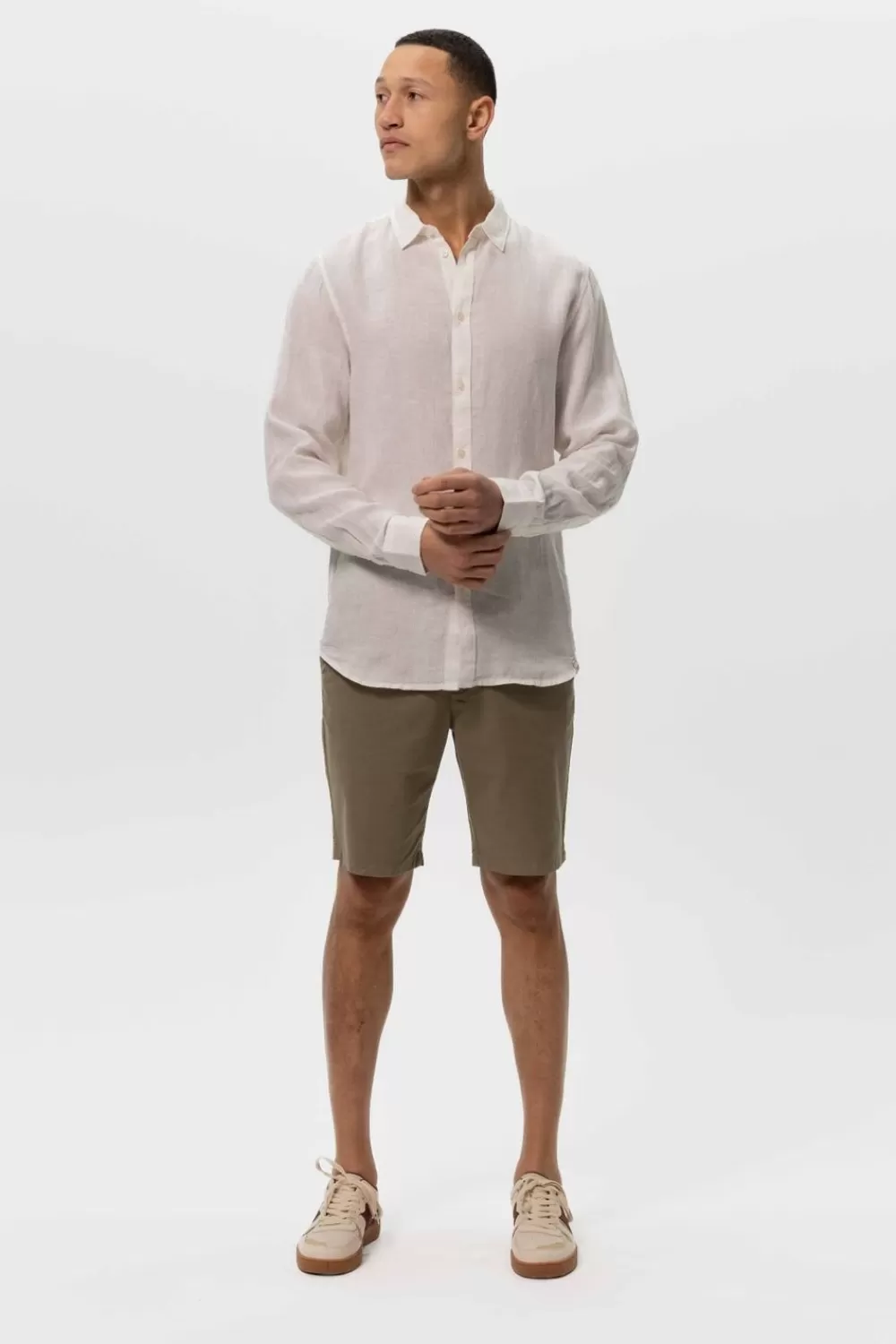 Heren Sissy-Boy Broeken>Groene Katoenen Chino Shorts