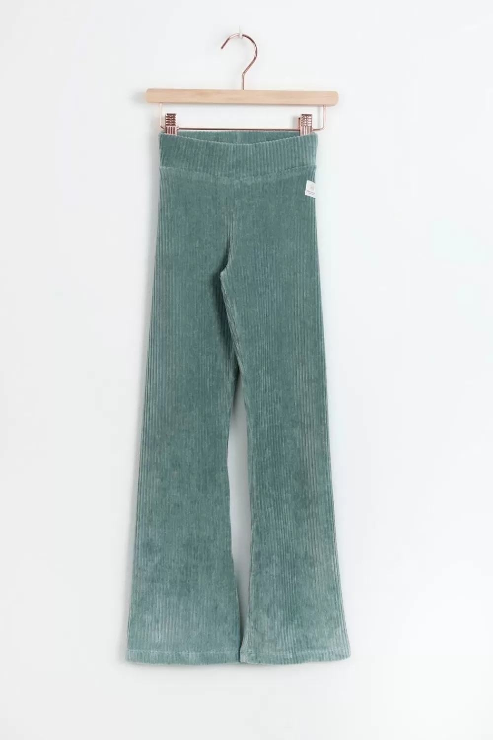 Kids Sissy-Boy Accessoires>Groene Rib Flared Legging