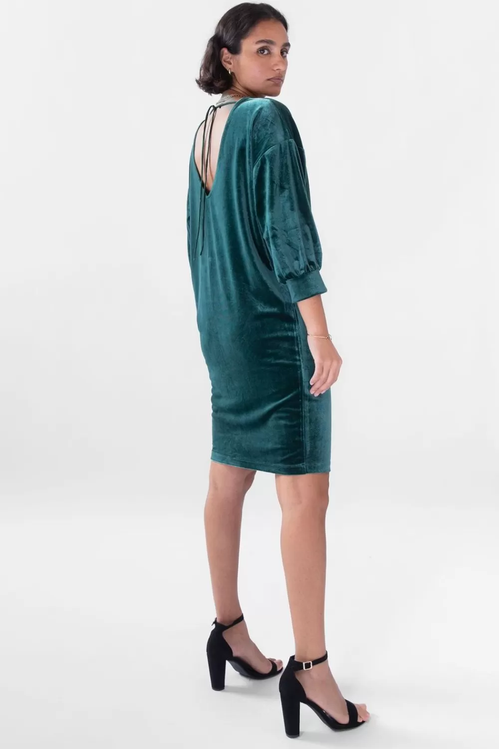 Dames Sissy-Boy Jurken>Groene Velvet Jurk