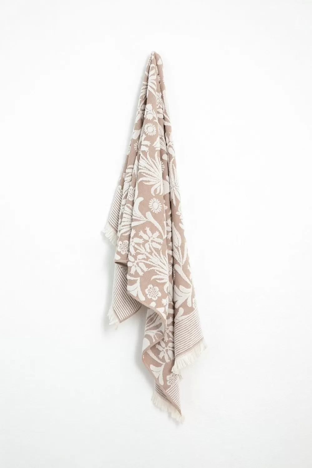 Sissy-Boy Handdoeken>Handdoek Beige Met Bloemenprint