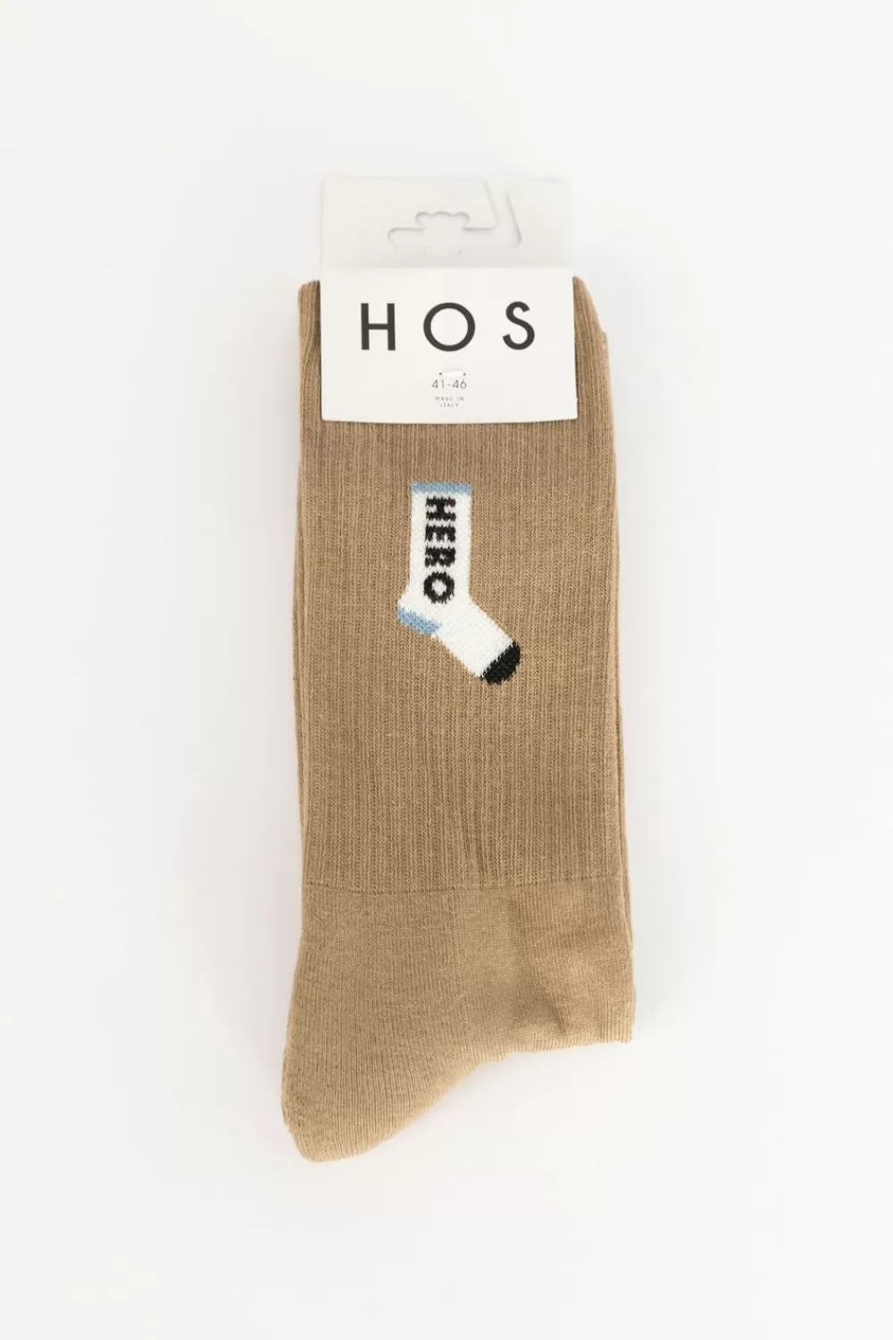 Heren Heroes on Socks Sokken> Beige Sportsokken Met Print