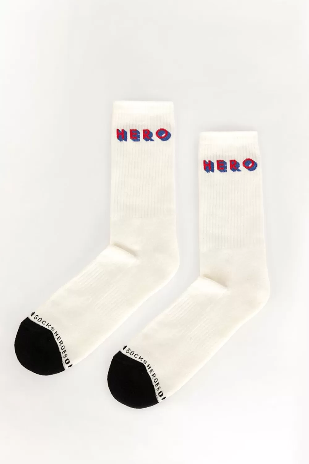Heren Heroes on Socks Sokken> Witte Sportsokken Met Tekst
