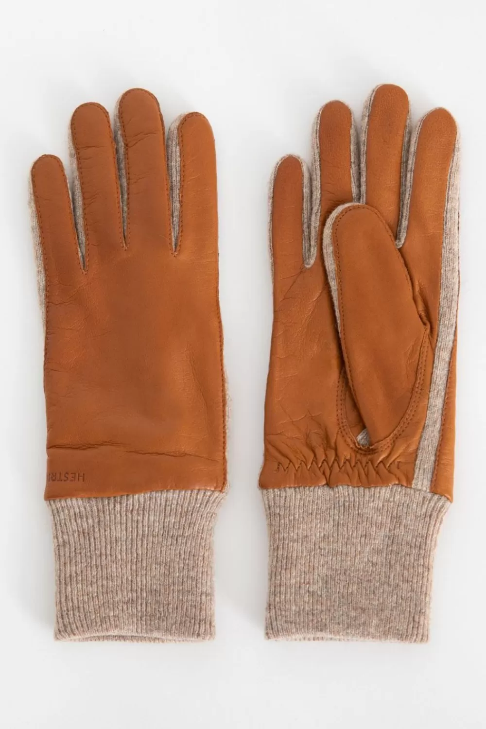 Dames Hestra Handschoenen> Cognac Leren Handschoenen