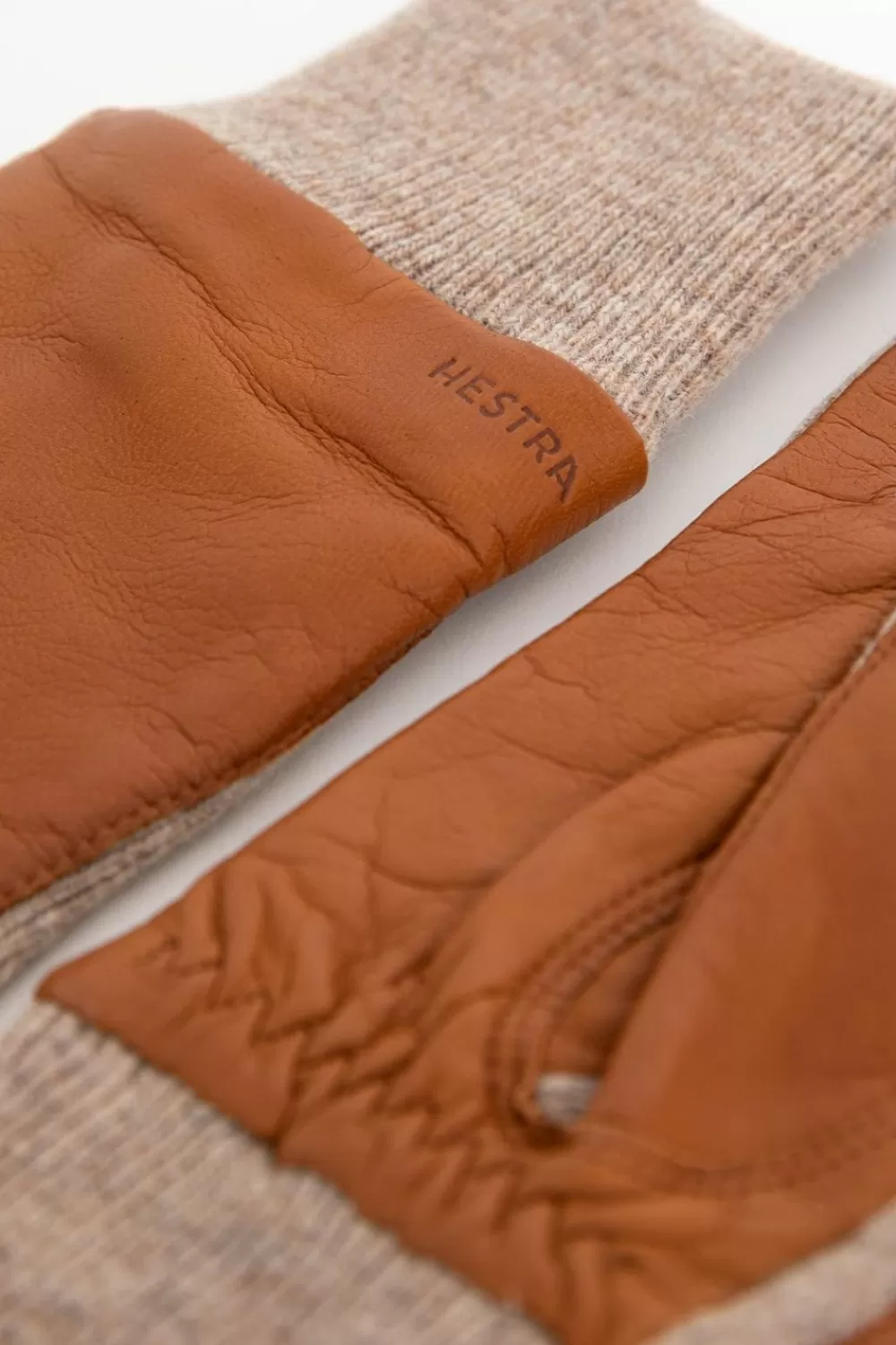 Dames Hestra Handschoenen> Cognac Leren Handschoenen