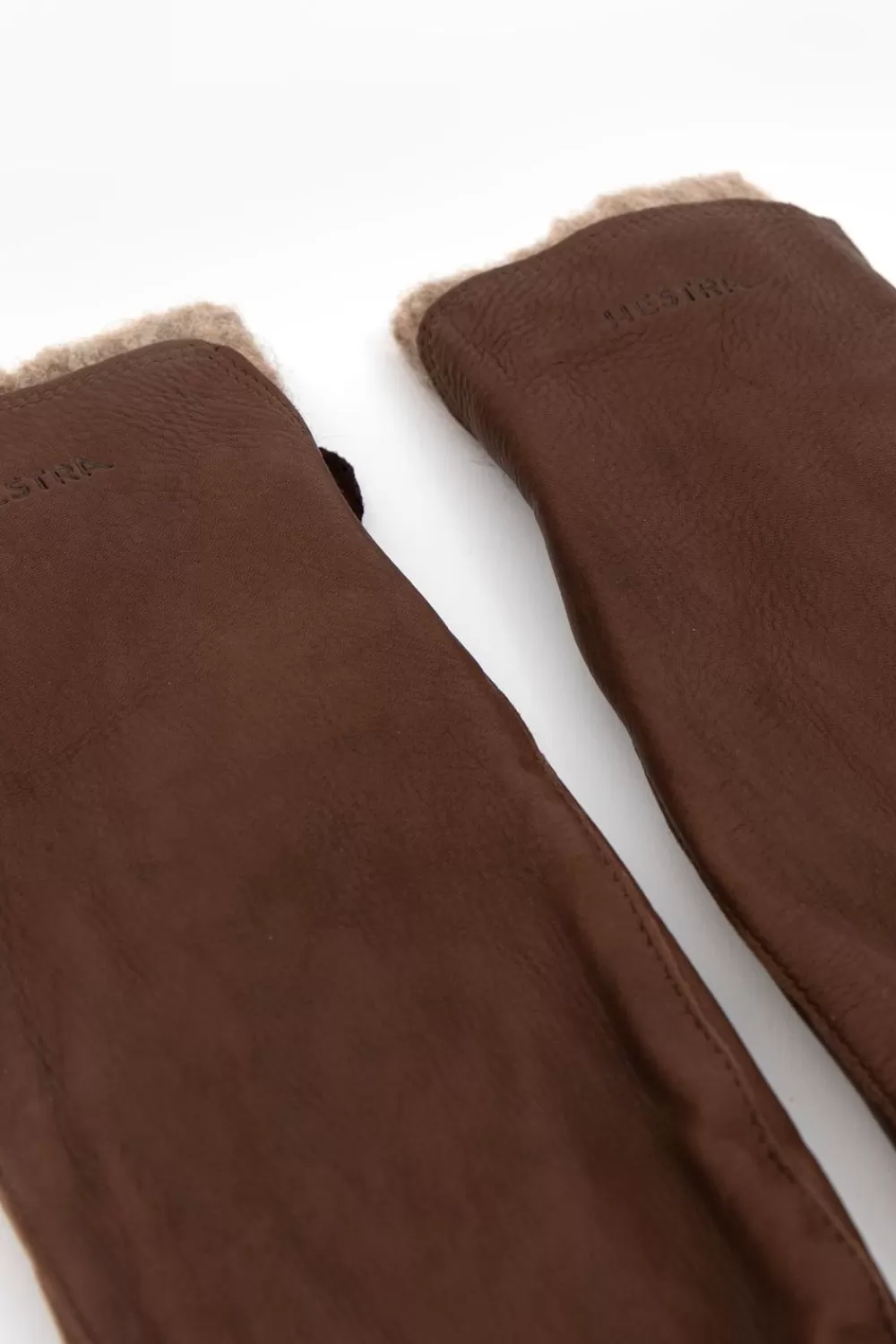 Dames Hestra Handschoenen> Leren Donkerbruine Wanten