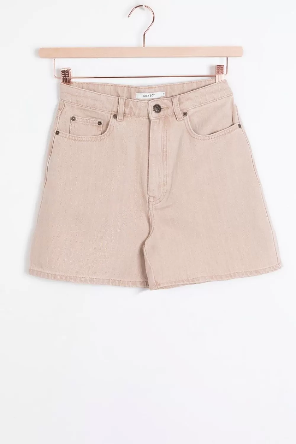 Dames Sissy-Boy Broeken>High Waist Denim Shorts