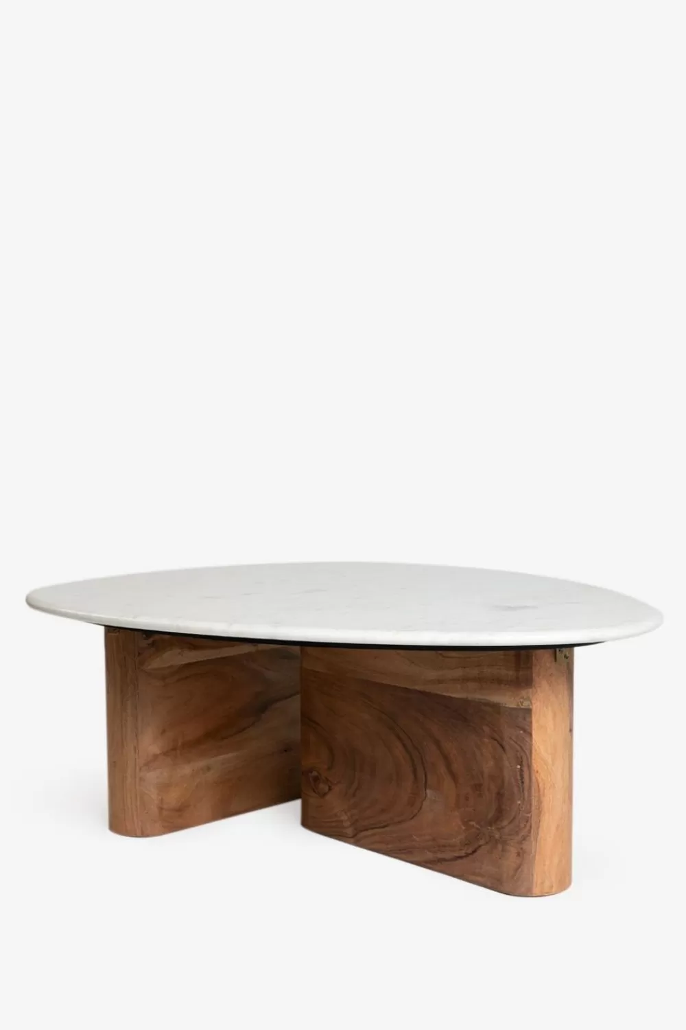 Sissy-Boy Tafels En Bijzettafels>Houten Koffietafel Met Marmer Blad