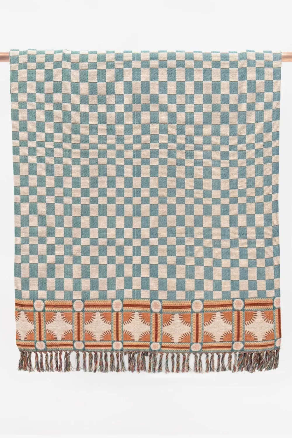 Sissy-Boy Spreien En Dekens>Jacquard Deken Met Geblokt Patroon En Franjes (130X180 Cm)