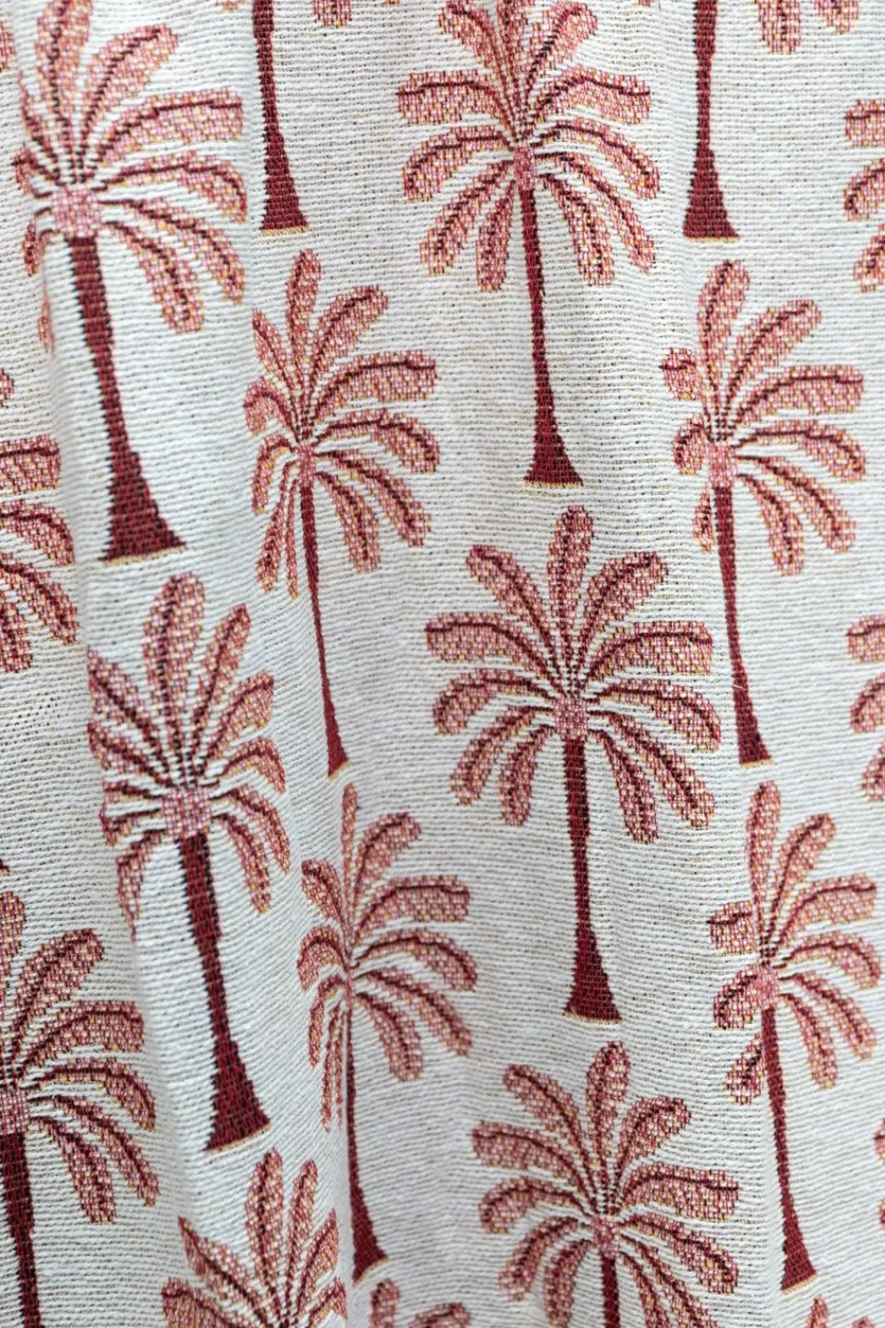 Sissy-Boy Spreien En Dekens>Jacquard Deken Met Palmboom Patroon En Franjes (130X180Cm)