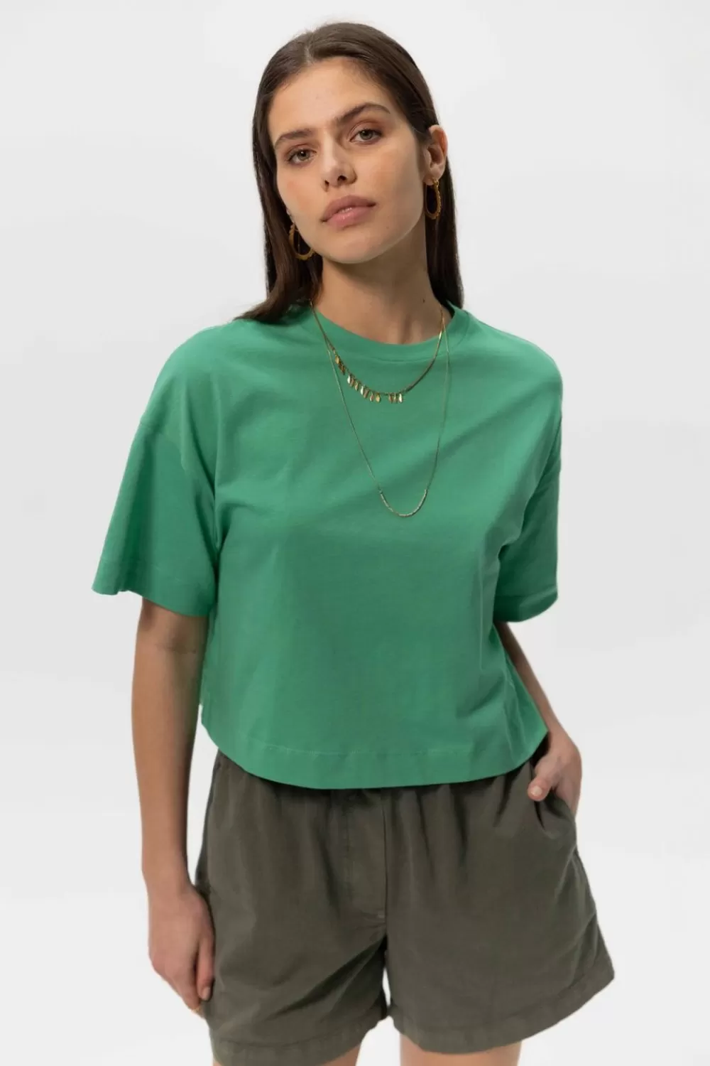 Dames Sissy-Boy T-Shirts En Tops>Jersey Cropped T-Shirt