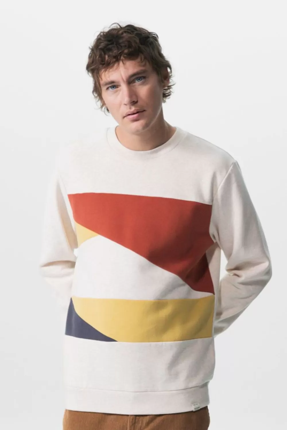 Heren Sissy-Boy Truien En Vesten>Katoenen Colourblock Sweater