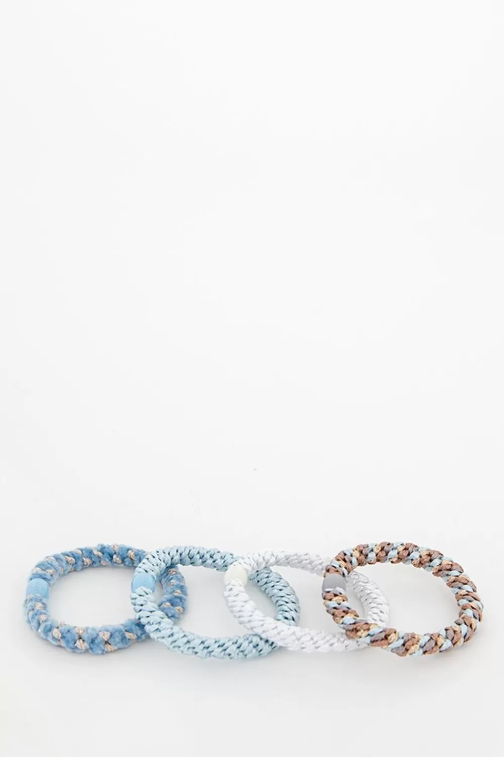 Dames Bon Dep Haar Accessoires>Kknekki Blauwe Gevlochten Haarelastieken