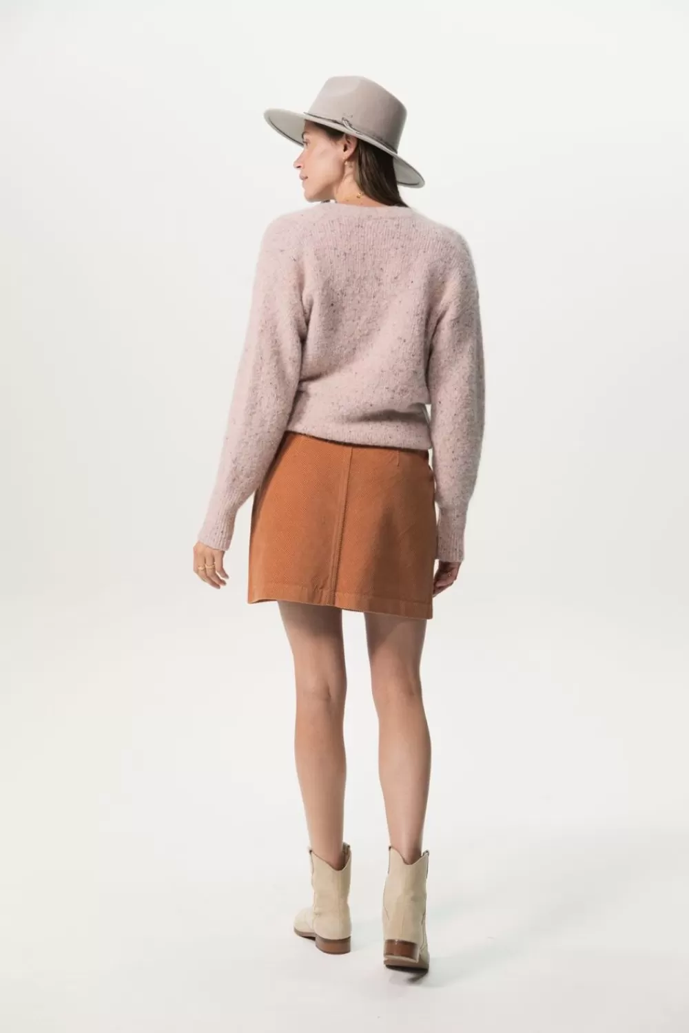 Dames Sissy-Boy Rokken>Korte Bruine Corduroy Rok