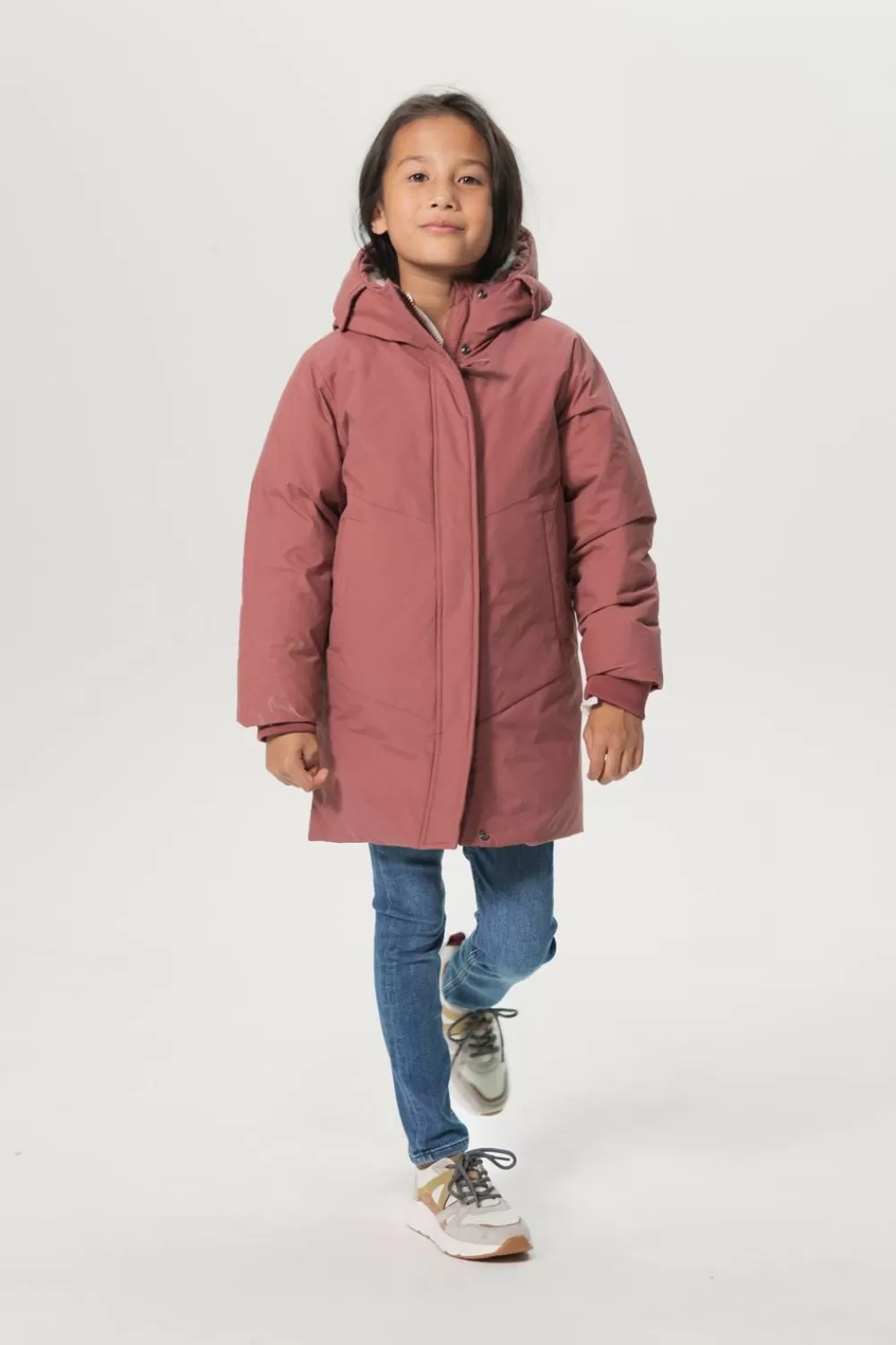 Kids Sissy-Boy Jassen>Lange Donkerroze Technische Parka
