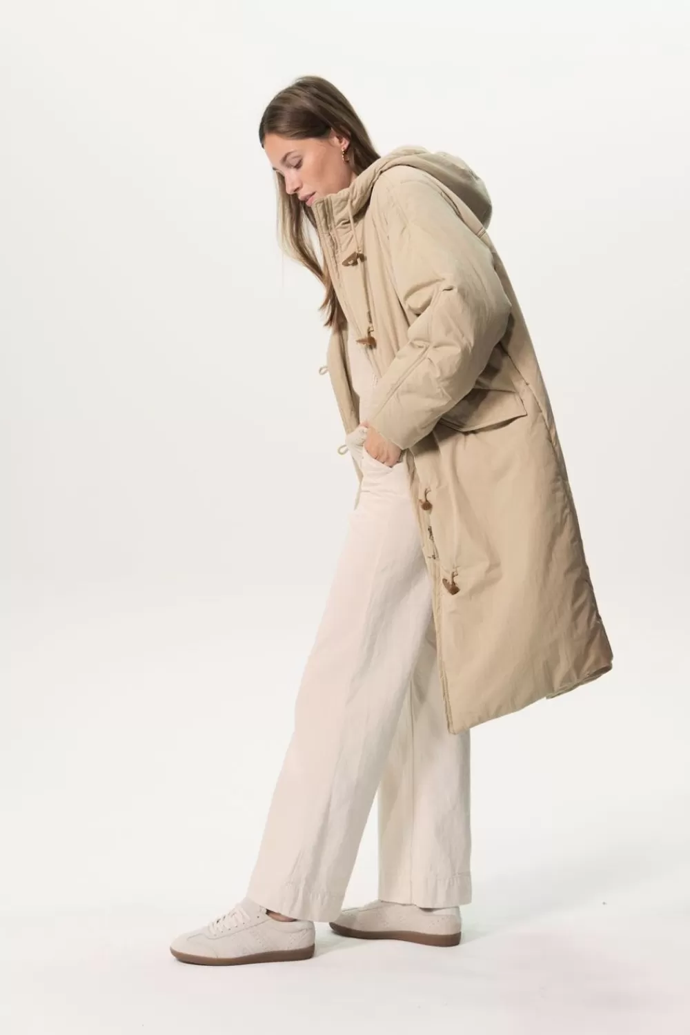 Dames Sissy-Boy Jassen>Lange Parka Met Capuchon