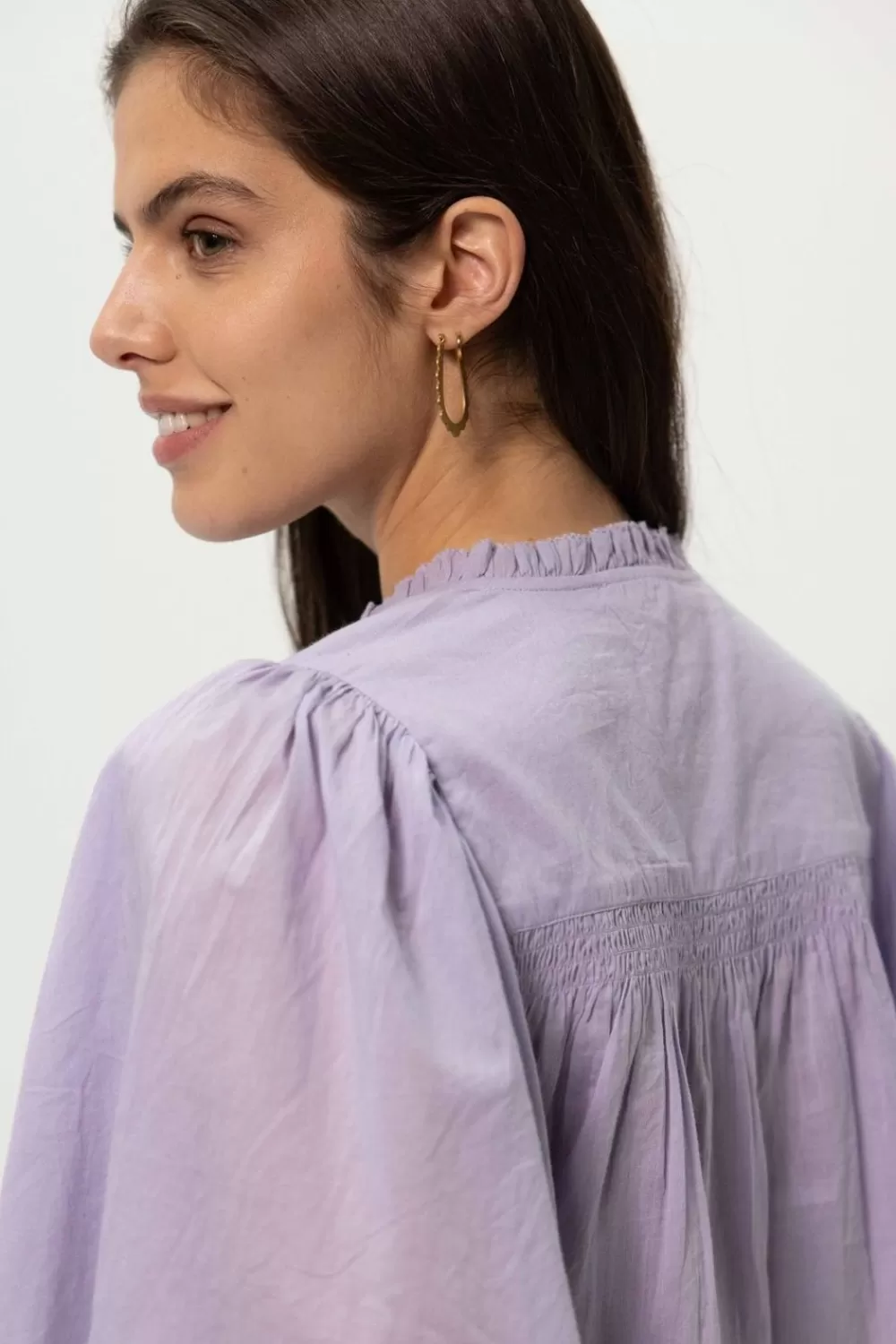 Dames Sissy-Boy Blouses>Lavendel A-Lijn Blouse Met Fladdermouwen