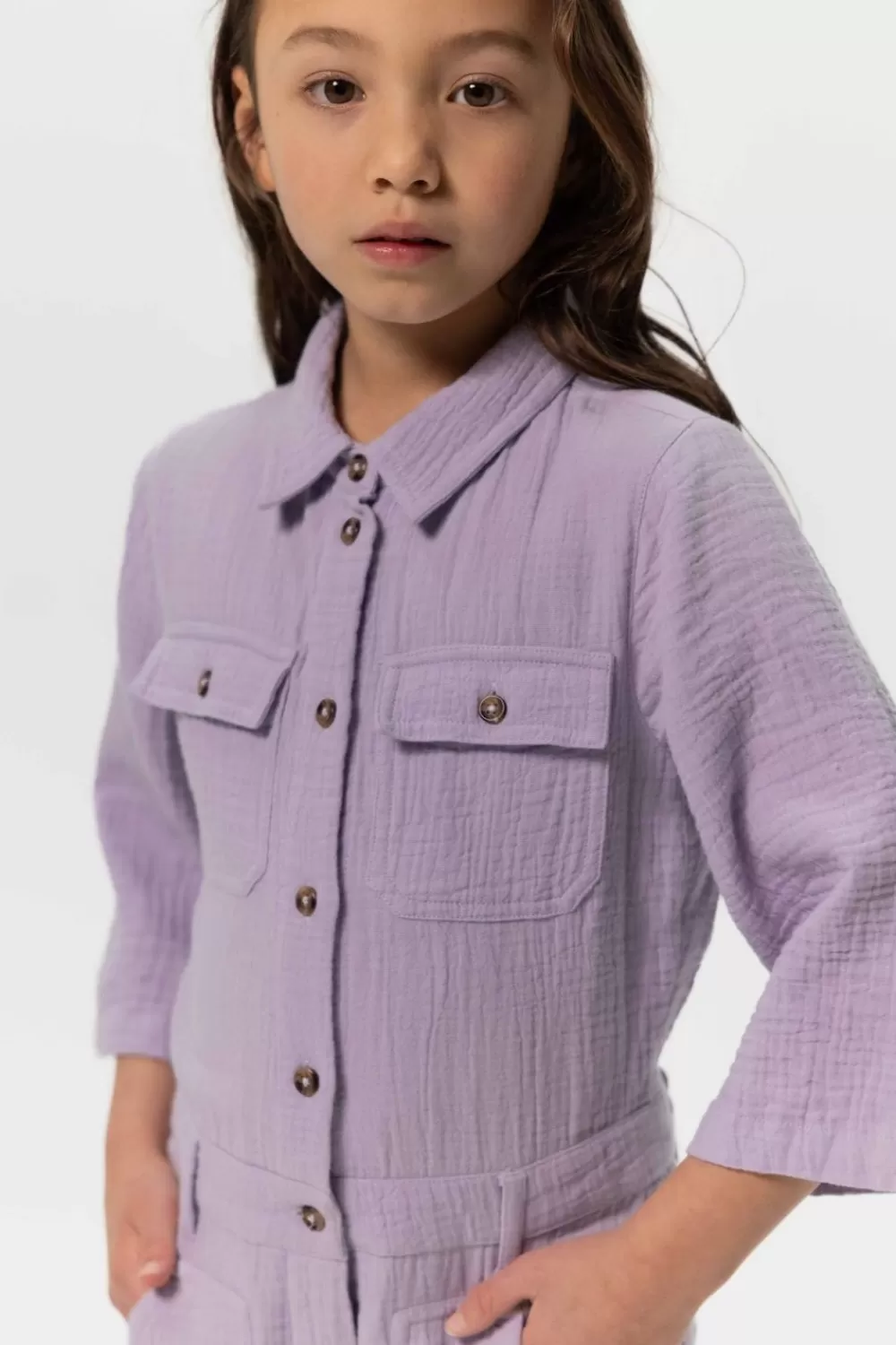 Kids Sissy-Boy Broeken>Lavendel Mousseline Jumpsuit