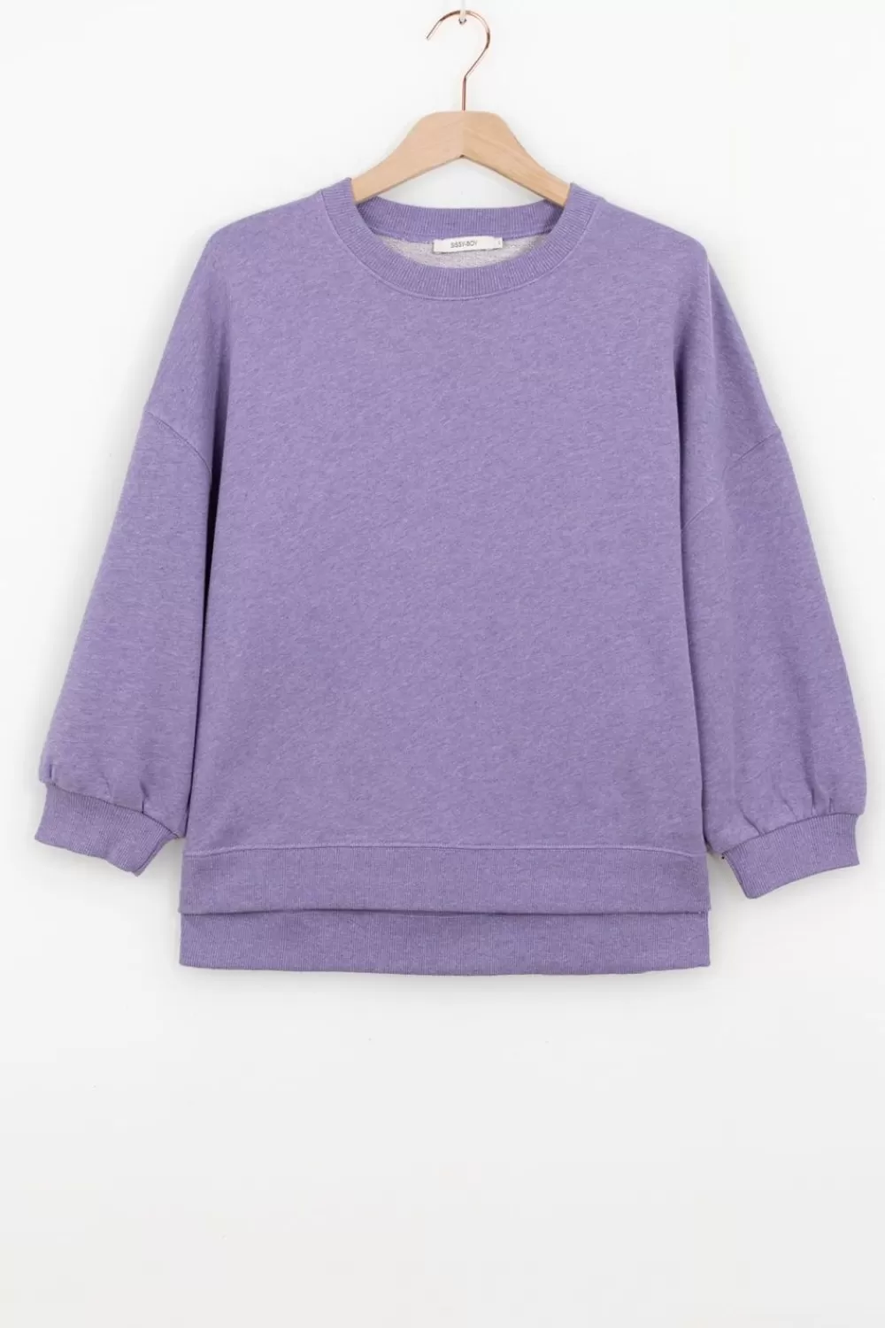 Dames Sissy-Boy Truien En Vesten>Lavendel Oversized Sweater Met Driekwart Mouwen