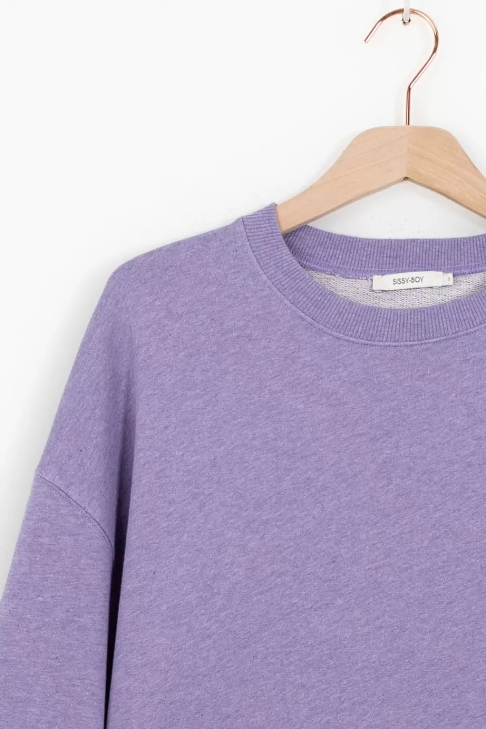Dames Sissy-Boy Truien En Vesten>Lavendel Oversized Sweater Met Driekwart Mouwen