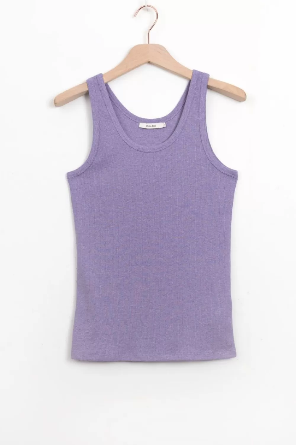 Dames Sissy-Boy T-Shirts En Tops>Lavendel Rib Singlet