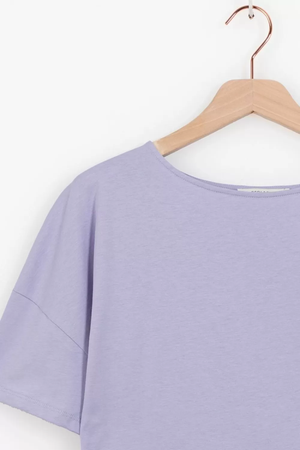 Dames Sissy-Boy T-Shirts En Tops>Lavendel T-Shirt Met Knoopdetail