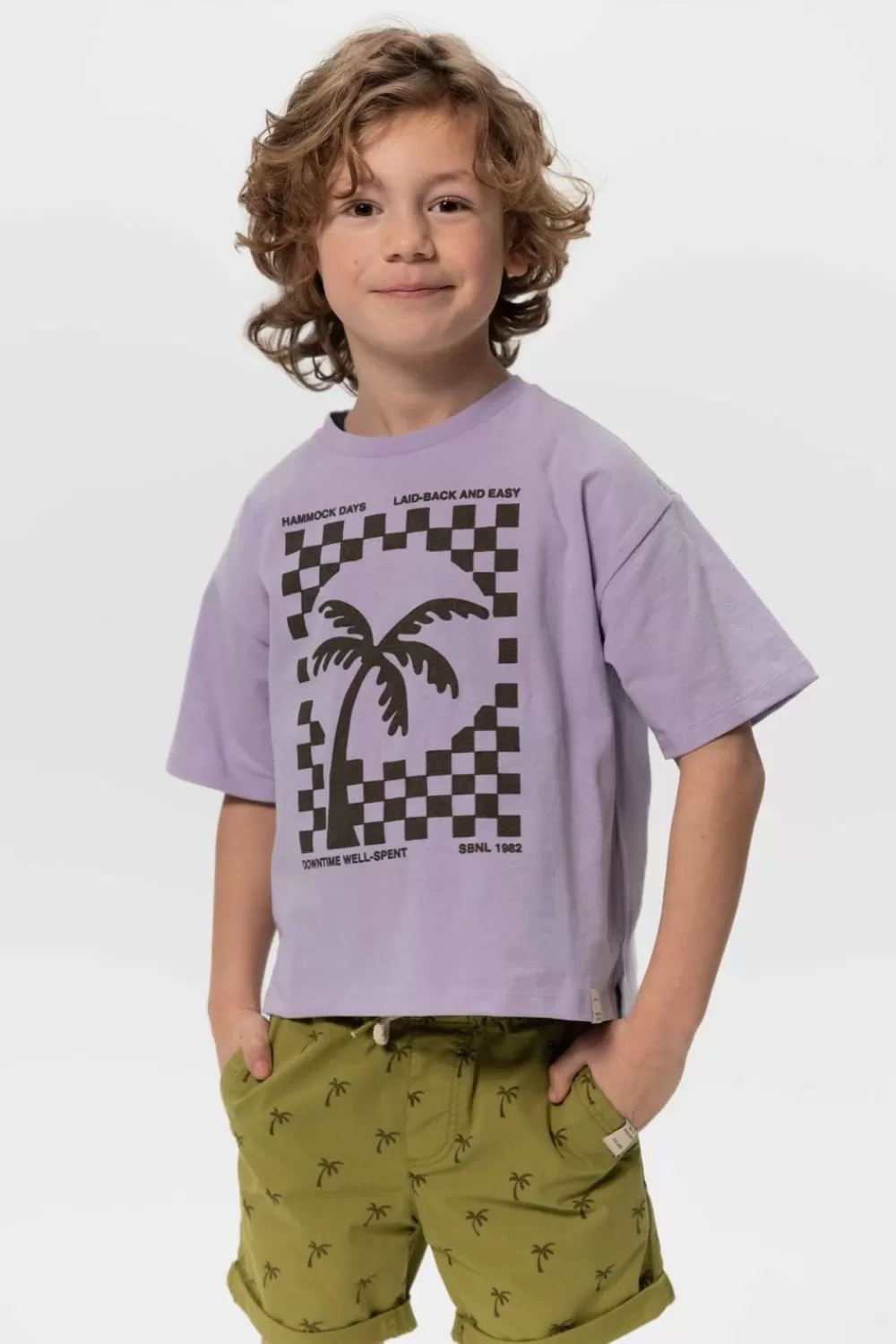 Kids Sissy-Boy T-Shirts En Polo'S>Lavendel Wide Fit T-Shirt Met Artwork