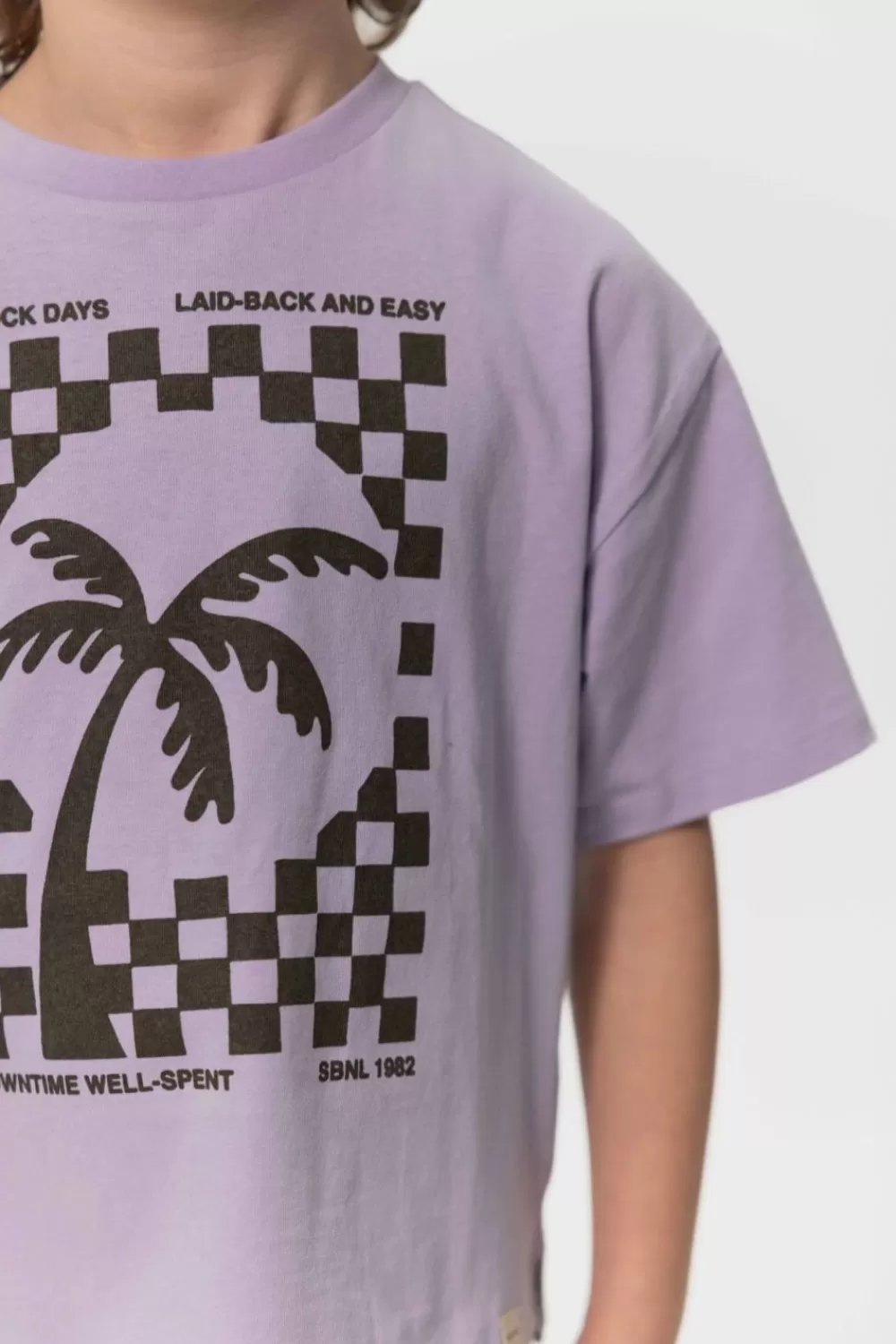 Kids Sissy-Boy T-Shirts En Polo'S>Lavendel Wide Fit T-Shirt Met Artwork