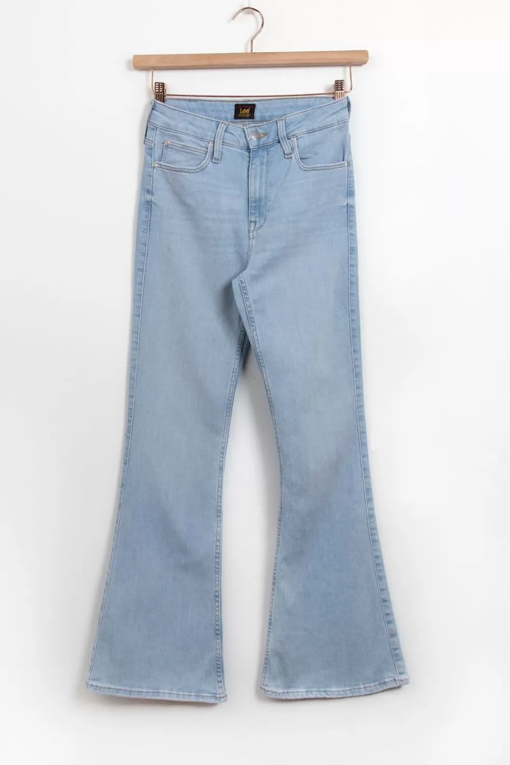 Dames LEE Broeken> Breese Blauwe High Waist Flared Jeans