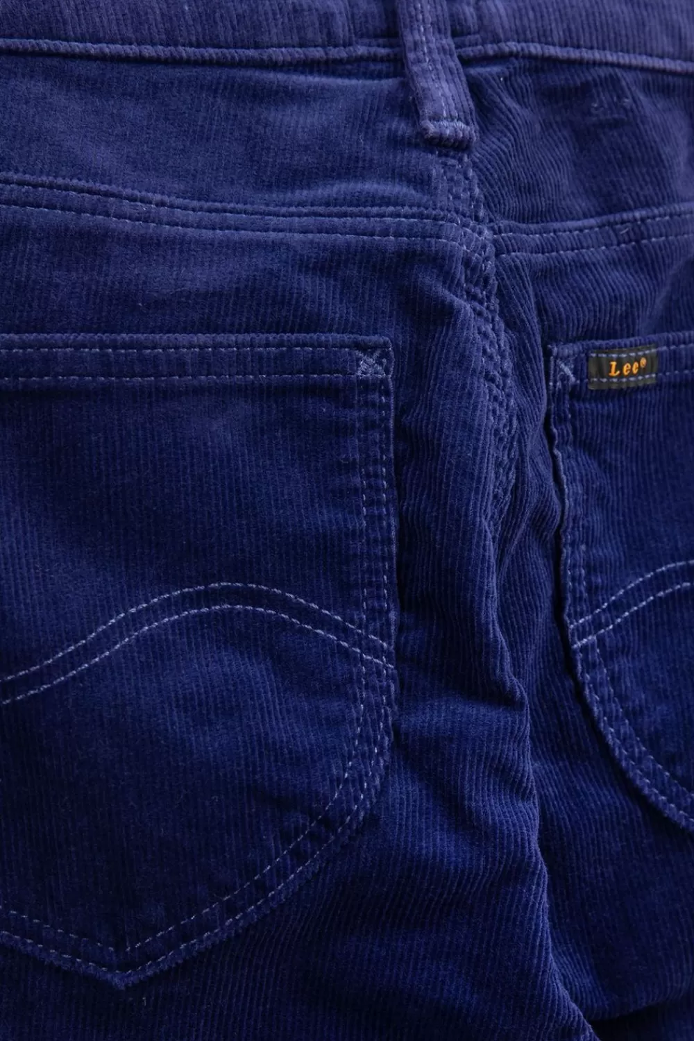Dames LEE Broeken> Breese Donkerpaarse High Waist Flared Corduroy Broek