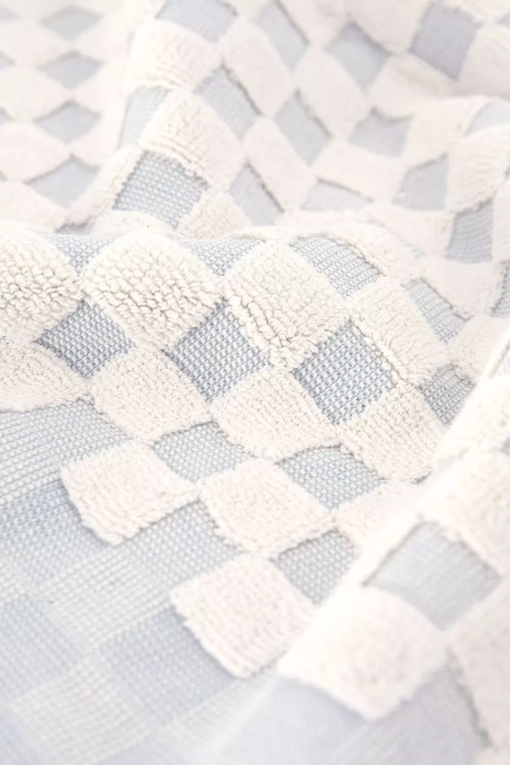 Sissy-Boy Handdoeken>Lichtblauwe Geblokte Gastendoek