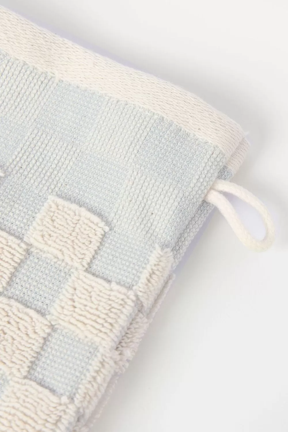 Sissy-Boy Handdoeken>Lichtblauwe Geblokte Washand